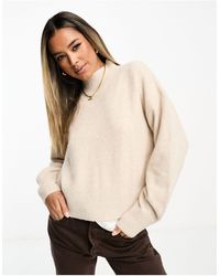 & Other Stories - Maglione accollato beige mélange - Lyst