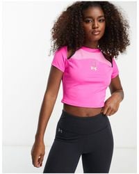 Under Armour - Run anywhere - crop top manches courtes - Lyst