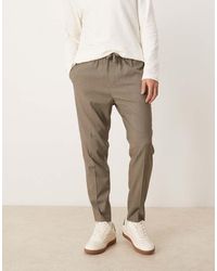 ASOS - Tailored Pull On Tapered Trousers - Lyst