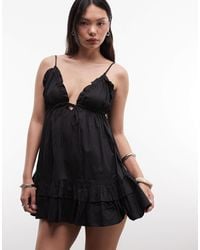 Collusion - Poplin Frill Cami Mini Dress - Lyst