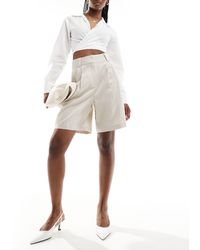 & Other Stories - Linen Blend Longline Shorts With Front Pleats - Lyst