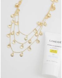 ASOS - Collana Multifilo Dorata Con Ciondoli A Conchiglia - Lyst