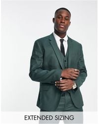 ASOS - Slim Linen Mix Suit Jacket - Lyst