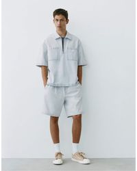 Pull&Bear - Relaxed denim-bermuda-shorts - Lyst