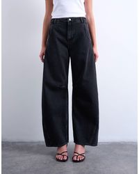 TOPSHOP - Horseshoe High Rise Barrel Jeans - Lyst