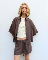 Pull&Bear - Camicia A Maniche Corte - Lyst