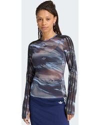 adidas Originals - T-Shirt Adidas Badigirl Graphic Mesh Tee Strata/ Aurora Coffee/ Crystal Sky - Lyst