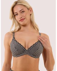 Peek & Beau - Margot Gingham Scallop Trim Underwire Bikini Top - Lyst
