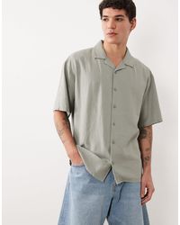Threadbare - – kurzärmliges relaxed-fit-hemd aus leinenmix - Lyst