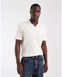 ASOS - Slim Fit Notch Neck Polo Shirt - Lyst
