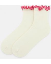 Pull&Bear - Chaussettes avec bordure en dentelle - Lyst