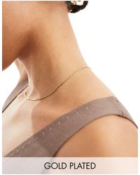 Orelia - 18k Plated Bar Link 16"" Chain Necklace - Lyst