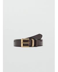 Mango - Classic Leather Belt - Lyst