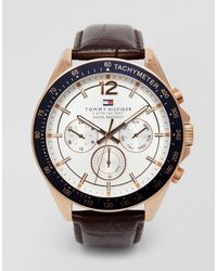 Tommy Hilfiger – Luke – Uhr mit Lederarmband, 1791118 - Braun