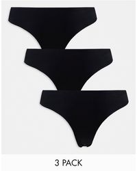 Pieces - 3 Pack Seamless Thongs - Lyst