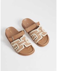 ASOS - Fion Woven Knit Footbed Sandals - Lyst