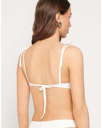 Tezenis - Piqué Wave Push-Up Padded Bikini Top - Lyst
