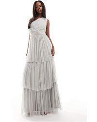 Beauut - Bridesmaid One Shoulder Tiered Maxi Dress - Lyst