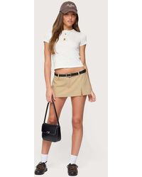 Edikted - Madalene Tailored Mini Skort - Lyst