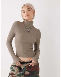 Collusion - Soft Knitted Ribbed Roll Neck - Lyst