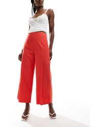 ASOS - Pantaloni culotte sartoriali rossi - Lyst