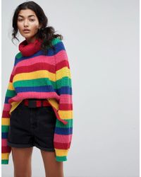 lazy oaf rainbow jumper dress