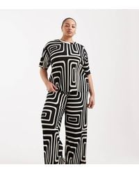 ONLY - Plisse Wide Leg Trousers Co-ord - Lyst