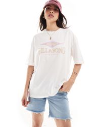 Billabong - T-shirt avec imprimé losange et vagues - Lyst