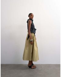 TOPSHOP - Drop Waist Saloon Maxi Skirt - Lyst