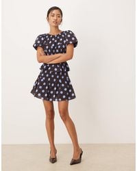 Glamorous - Pintuck Drop Waist Mini Skirt - Lyst