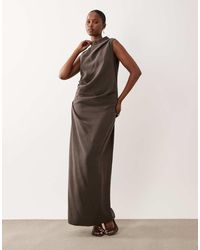 ASOS - Column Slouchy Hip Maxi Dress - Lyst