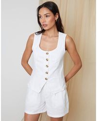 Threadbare - Linen Blend Scoop Neck Waistcoat - Lyst