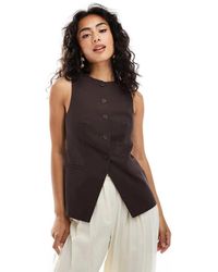 ASOS - High Neck Waistcoat - Lyst