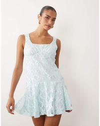 ASOS - Lace Mini Dress With Flippy Hem - Lyst