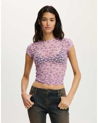 Cotton On - Ashley Mesh Short Sleeve Top - Lyst