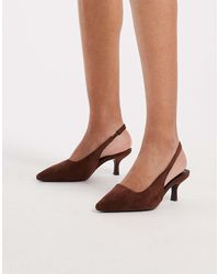 SEQWL Wide Fit - Maybach Slingback Kitten Heels - Lyst