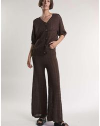 Glamorous - Flared Knit Trousers - Lyst