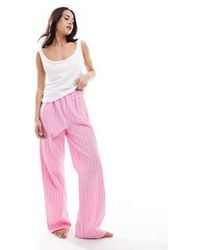 New Look - – pyjama aus trägertop und hose mit boxershorts-bund, weitem bein und streifen - Lyst