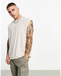 ASOS - Oversized Fit Singlet With Crew Neck - Lyst