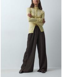 Vero Moda - Wide Leg Plisse Trousers - Lyst