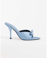 ASOS - Nelly Bow Detail High Heeled Mules - Lyst