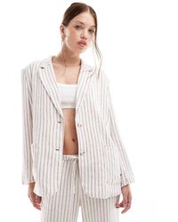 Vero Moda - Oversized Blazer Van Linnenmix - Lyst