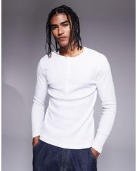 ASOS - – geripptes, langärmliges muskelshirt - Lyst