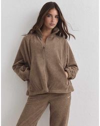 Aim'n - Hazelnut Fleece Zip Jacket - Lyst