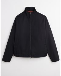 JJ Rebel - Giacca Harrington Nera Con Zip Doppia - Lyst