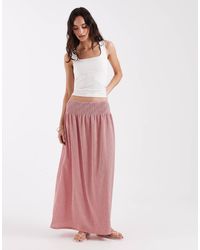 ONLY - – maxirock mit em vichy-karo - Lyst