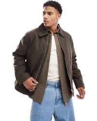 Jack & Jones - Cotton Padded Carpenter Jacket With Collar - Lyst