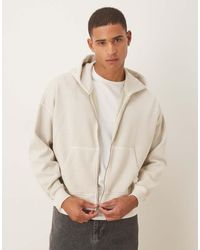 Abercrombie & Fitch - Cropped Hoodie Met Rits - Lyst