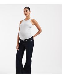 Vero Moda - Tessa Jeans Met Wijde Pijpen En Overbump-Band - Lyst