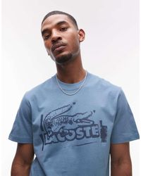 Lacoste - Camiseta Holgada Con Estampado Gráfico Delantero De - Lyst